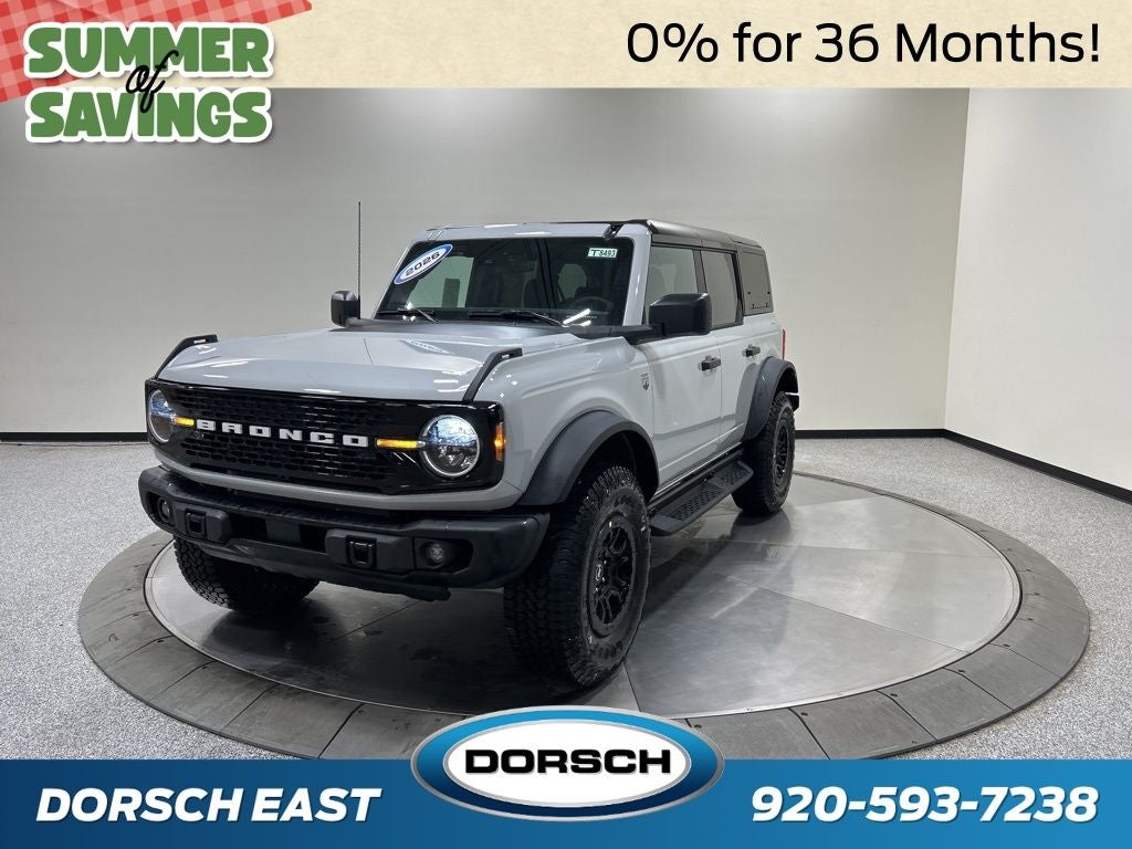 2026 Ford Bronco Big Bend in Avalanche Gray — front three-quarter view