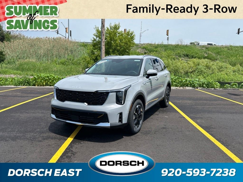 2026 Kia Sorento S in Wolf Gray — front three-quarter view