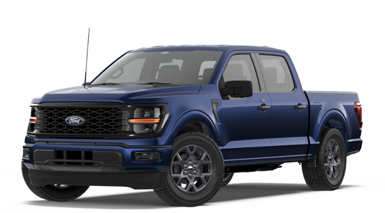 2026 Ford F-150 STX in Argon Blue Metallic — front three-quarter view