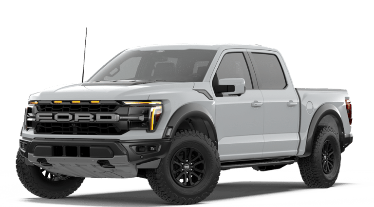 2026 Ford F-150 Raptor in Avalanche — front three-quarter view