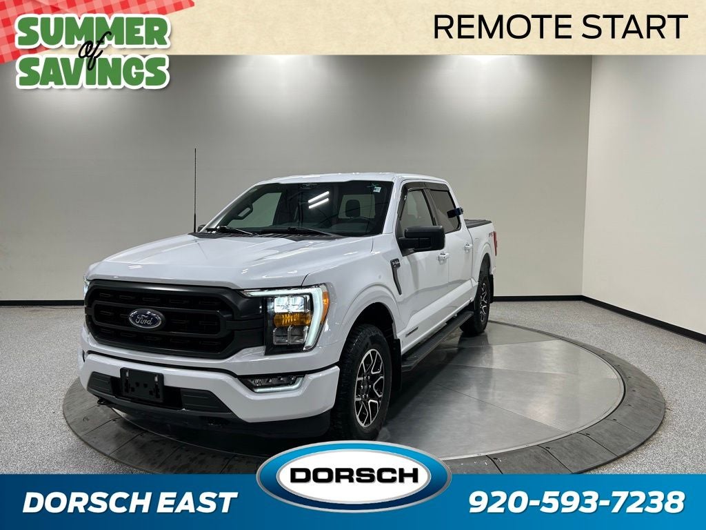2023 Ford F-150 XLT in Oxford White — front three-quarter view