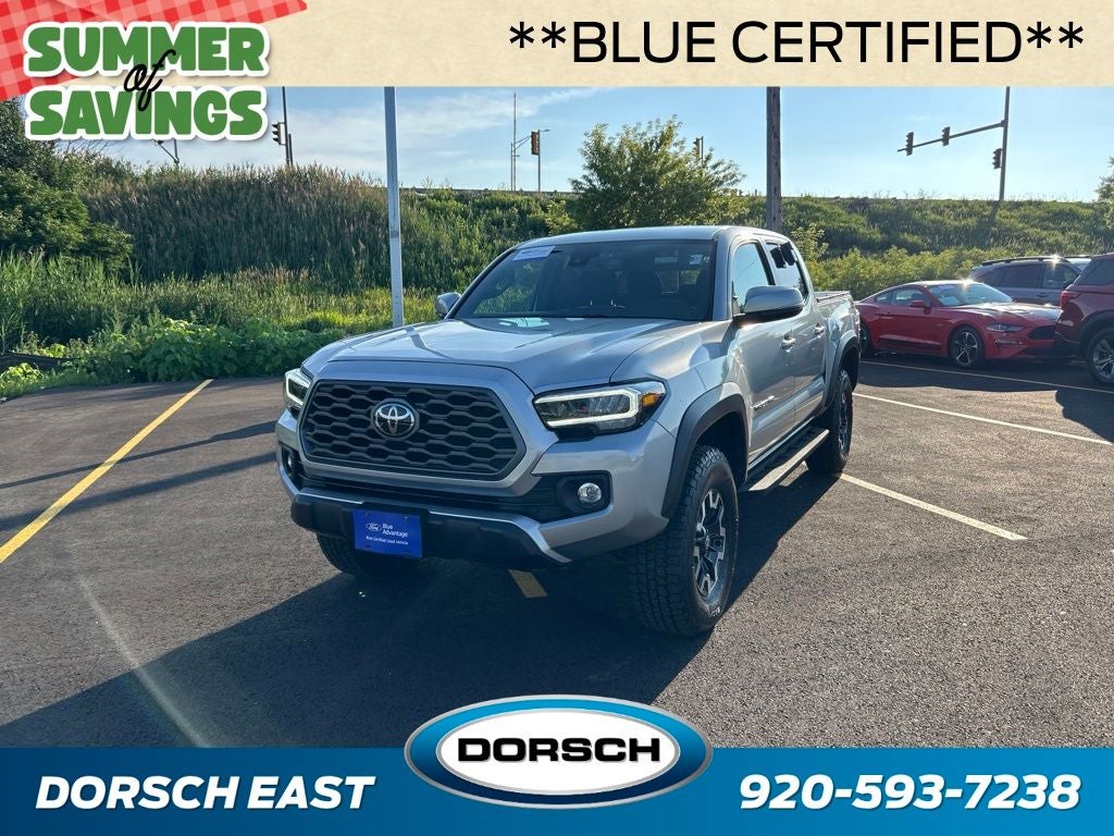 2023 Toyota Tacoma TRD Off-Road V6 in Celestial Silver Metallic — front three-quarter view