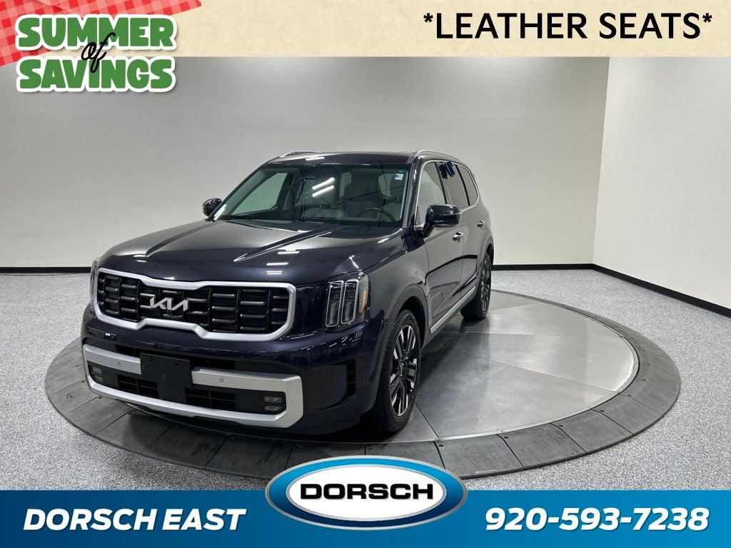 2025 Kia Telluride SX in Panthera Metal — front three-quarter view