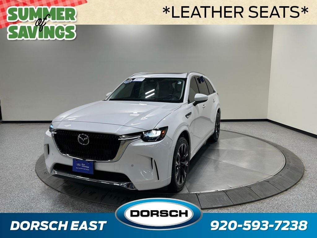 2024 Mazda Mazda CX-90 3.3 Turbo S Premium Plus in Rhodium White Premium — front three-quarter view