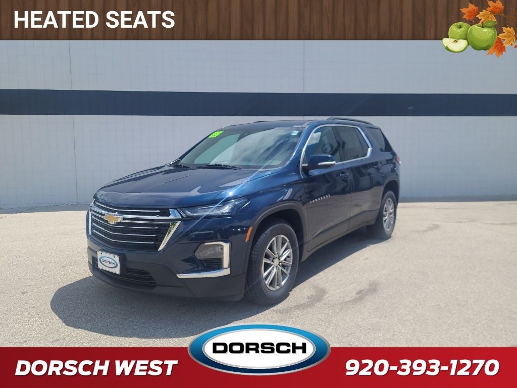 2023 Chevrolet Traverse LT Leather in Northsky Blue Metallic — front three-quarter view