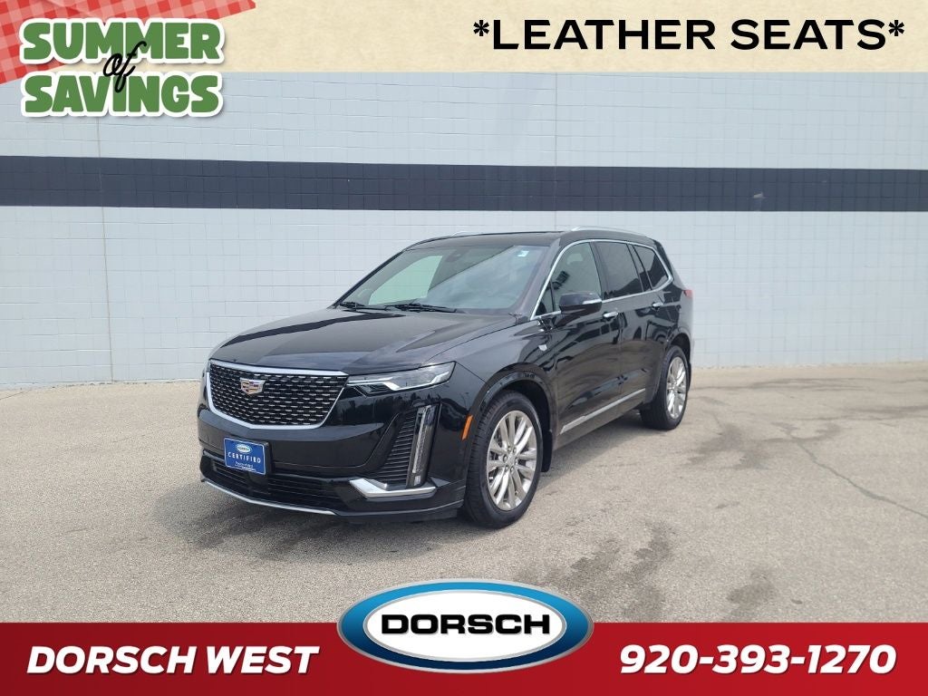 2023 Cadillac XT6 Premium Luxury in Stellar Black Metallic — front three-quarter view