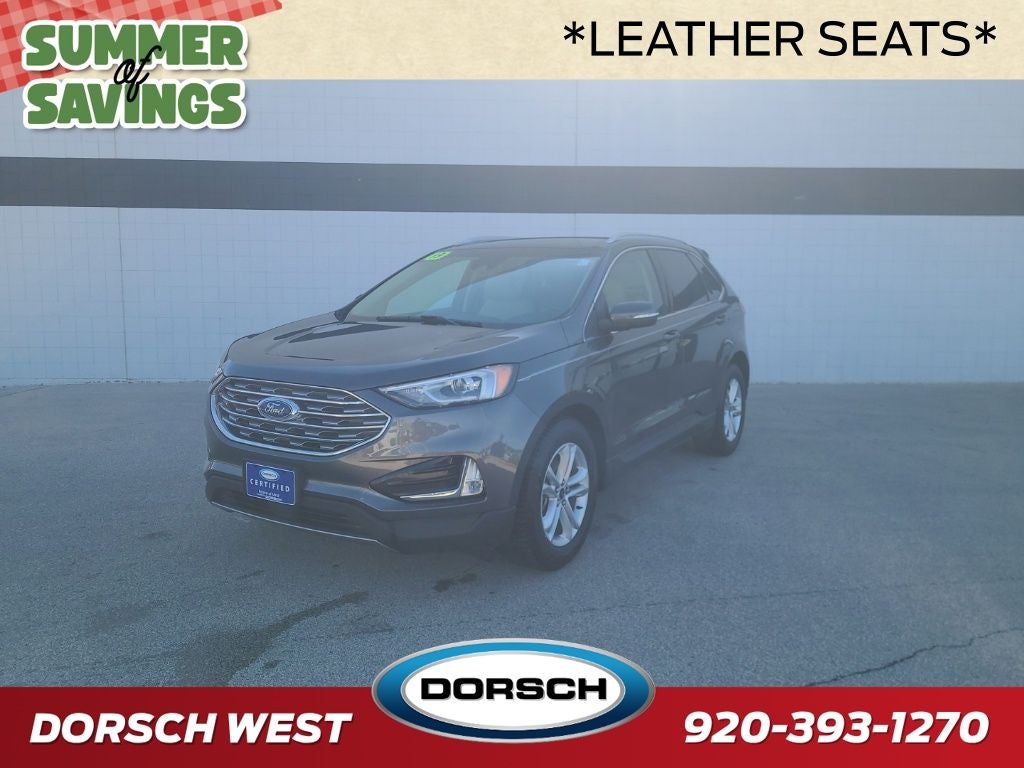 2019 Ford Edge SEL in Magnetic — front three-quarter view