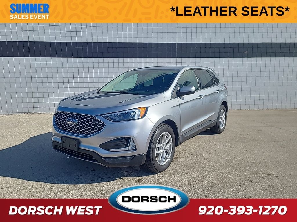 2024 Ford Edge SEL in Silver Metallic — front three-quarter view