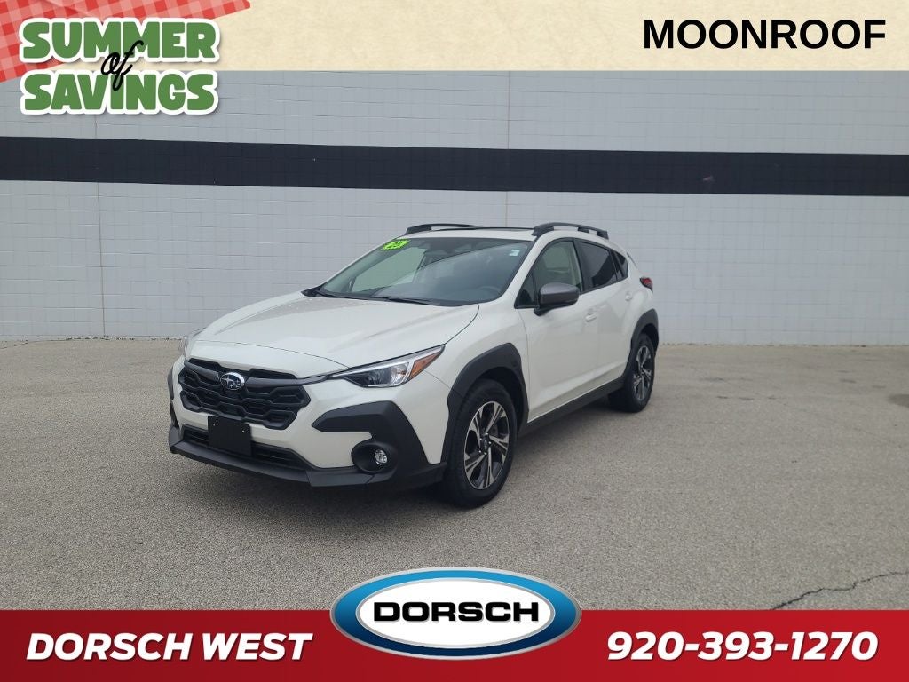 2025 Subaru Crosstrek Premium in Crystal White Pearl — front three-quarter view